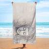 Serene Buddha Print Beach Towel Minimalist Quick Dry Absorbent Sand Free Towel for Yoga Spa Meditation