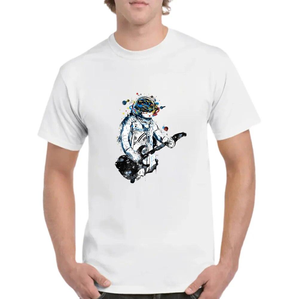 

Летняя уличная спортивная футболка с модным 2D принтом «Астронавт», мужская футболка большого размера для взрослых, удобная удобная футболка с круглым вырезом и короткими рукавами XXXXL чёрный
