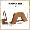 WADORN Retro Wood Record Display Stands, Wood Vinyl Record Storage Holder Vinyl Record Album Display Stand for Albums Books Magazine Files LP Records