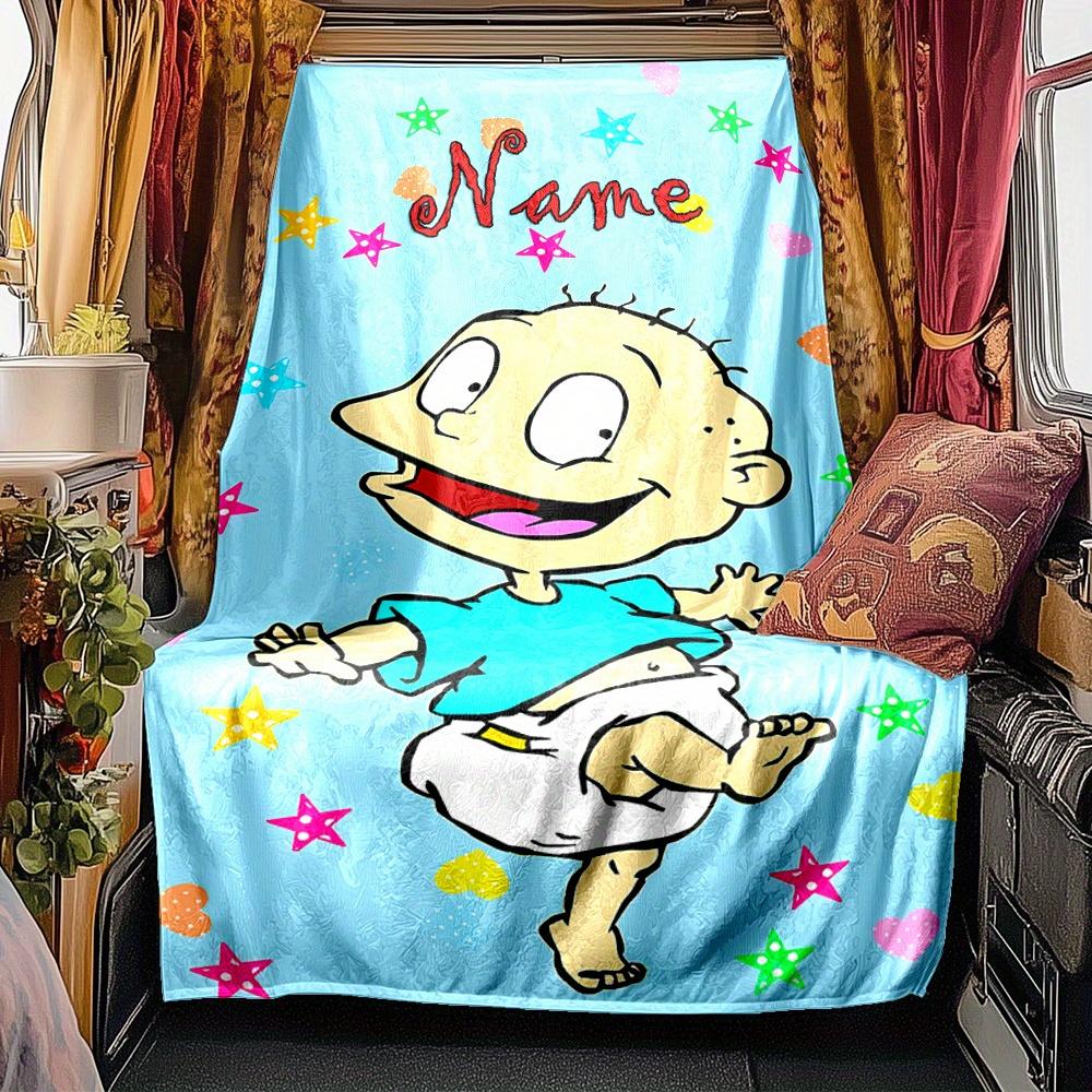 Rugrats Tommy Pickles Blanket Personalized Name Soft Comfortable Stylish Blanket Car Blanket Perfect For Travel Camping Outdoor Home Suitable For All