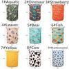 1Pc Printed Non-woven Fabric Foldable Laundry Basket Clothes Toys Sundries Storage Organizer Bucket