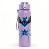 1PC Dark Bat Spider Dragon Art 750ml Color Plastic Sports Water Bottle Leakproof Flip Straw Lid Suitable for Sports Office Home Use