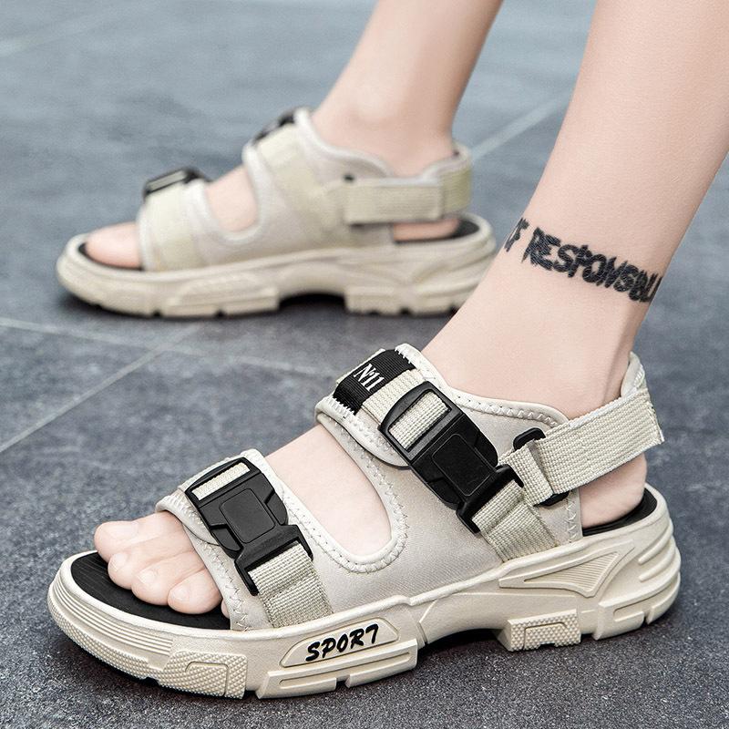 Summer Sandals, Men's Beach Wear, Casual Sports, Platform Soles, Roman Student Slippers, Dual-purpose Driving, Trendy, Breathable