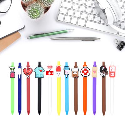 6/10/12x/Set Einziehbarer Kugelschreiber Lustiger Krankenschwesternstift Glatt schreibender Stift 1,0 mm Unterschriftenstift für Arzt Medizinstudent