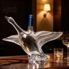Unique Wine Bottle Design Goose Bird Shape Whiskey Decanter 3D Glass Animal