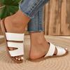 Sandal Slippers Women Spring Summer Casual Outer Wear Set Toe One Strap Flat Bottom Slippers
