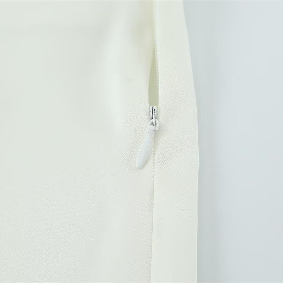 Silk Satin Texture Top & High-Waisted Pants Set