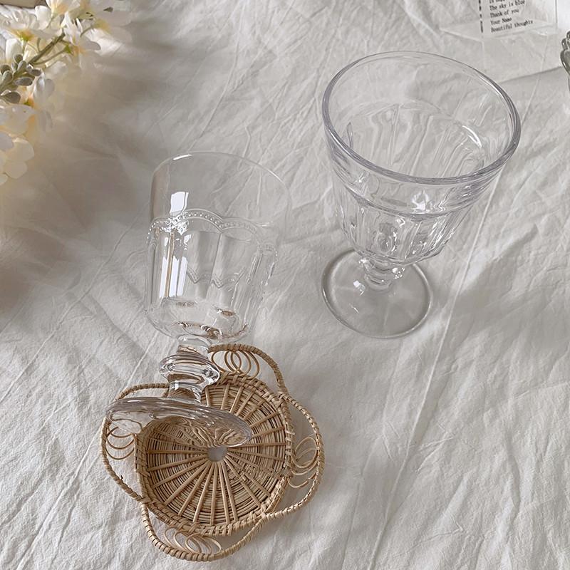 

Nordic Ins Carved Transparent Glass Coffee Cup Reusable Goblet Cocktail Beer Wine Drinkware Rum Drinking es 201-300ml