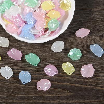 Perline acriliche in plastica fai da te con ciondolo a forma di conchiglia imitazione ABS per la creazione di gioielli
