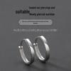 Men's Trendy 925 Plain Hoop Ear Clips & Stud Earrings