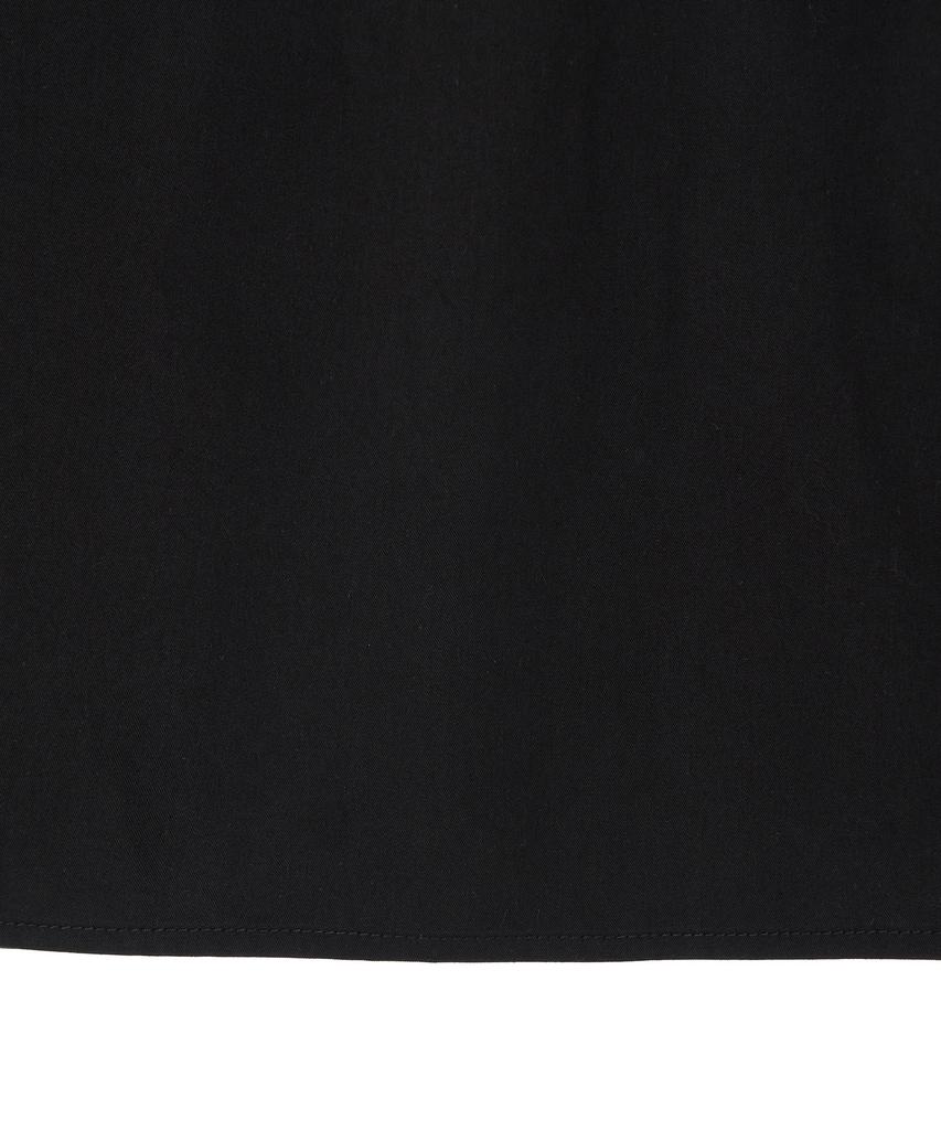 Lee Cotton Pleated Long Skirt Black