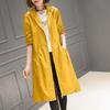 Spring Autumn  Korean Windbreaker Ladies Vintage Loose Large Size Thin Long Trench Coat Women Hooded Top