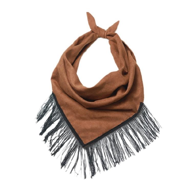 

Cowboy Head Wrap Unisex Head Scarf Hair Bandana Cowboy Light Tan Tasseled 1