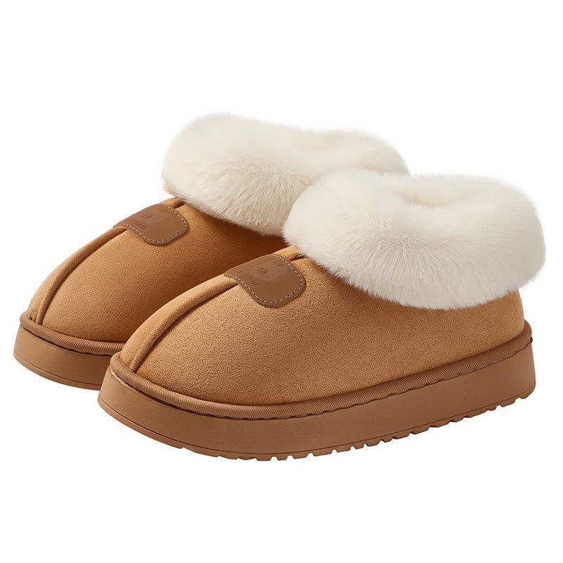 Cotton slippers women's indoor home winter use non-slip warm winter plush slippers women's