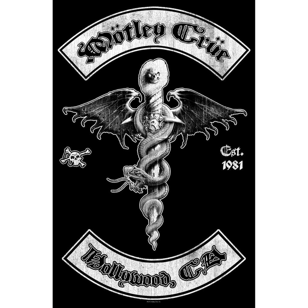 Motley Crue Hollywood Textile Poster