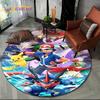 26 Style Cartoon Pokemon Cute Pikachu Round Area Rug,Carpet for Living Room Bedroom Sofa Playroom Decor,kids Non-slip Floor Mat