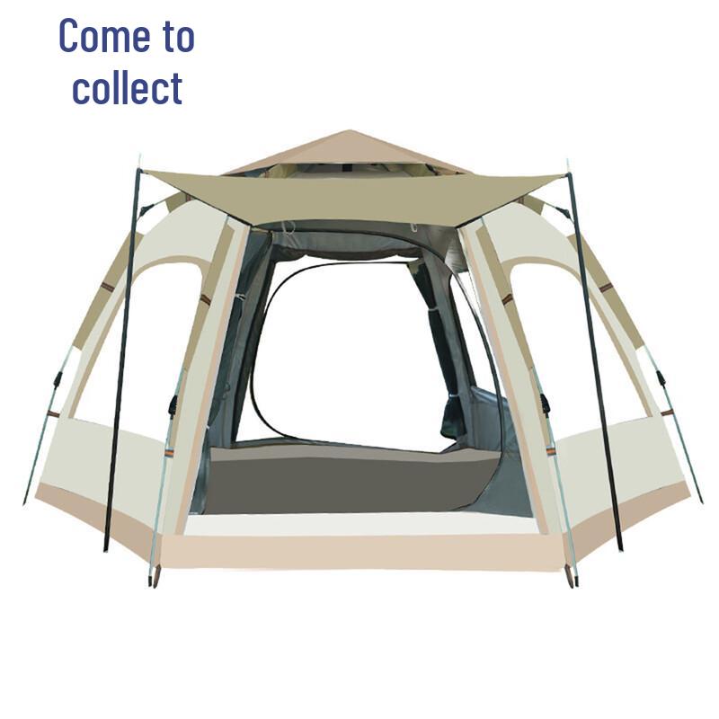 LaiCai Automatic 5-8 Person Hexagonal Blackout Camping Tent