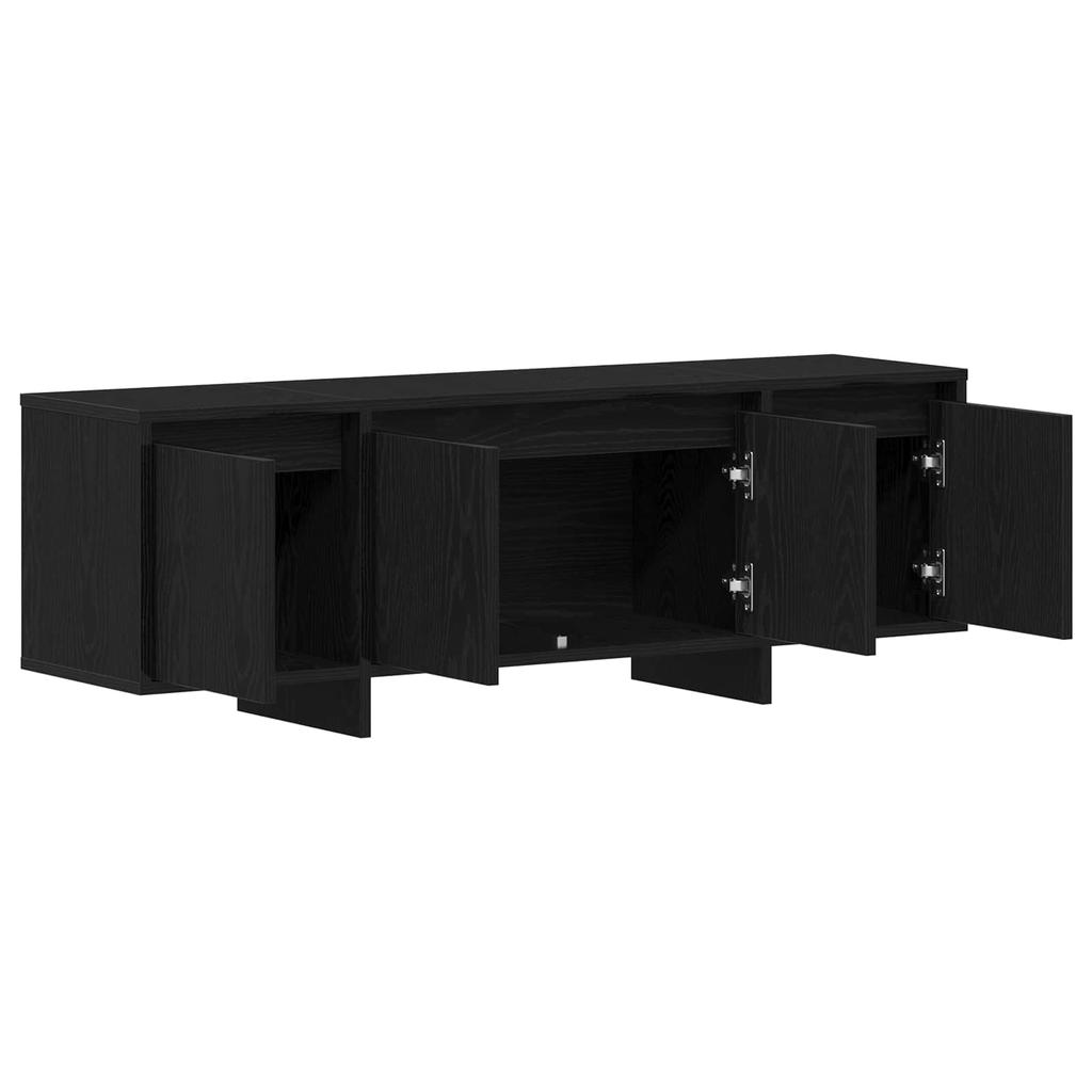 TV Cabinet Black Oak Effect 120 x 30 x 40.5 cm