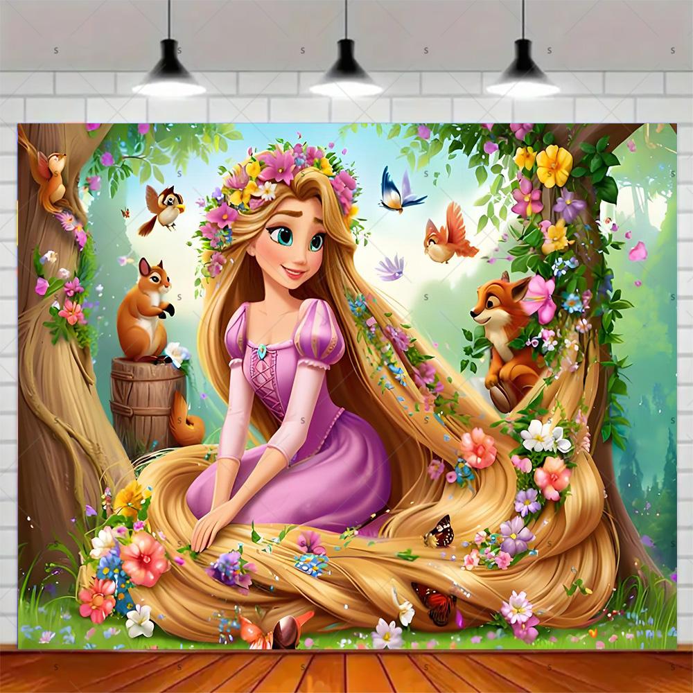 BEPAN Fundal Tematic Magic Rapunzel Personalizabil Decorațiuni și Accesorii Petrecere de Ziua de Naștere Fetiță Fundal Baby Shower Poster Cameră