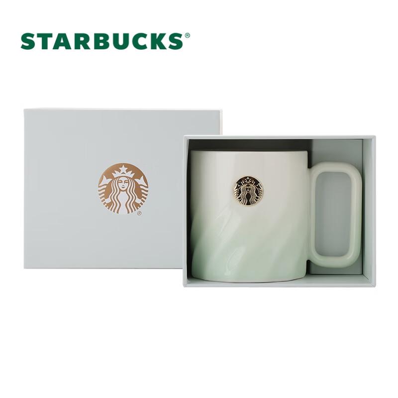 Starbucks Clear Mint Green Badge Ceramic Mug