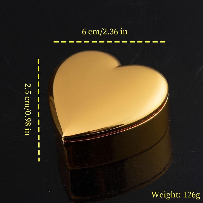 Metal Heart Shape Jewelry Storage Box Organizer Exquisite Earrings Ring Storage Jar Dresser Display Couple Unique Festival Gift