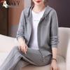 Woodpecker Women's Straight-Leg Pants & Sweatshirt Jacket Set - 2025 Spring/Autumn Casual Sportswear