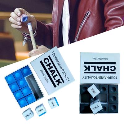 12Pcs Billiard Chalks Pool Cue Chalk Equipment Snooker Accessories for Travel