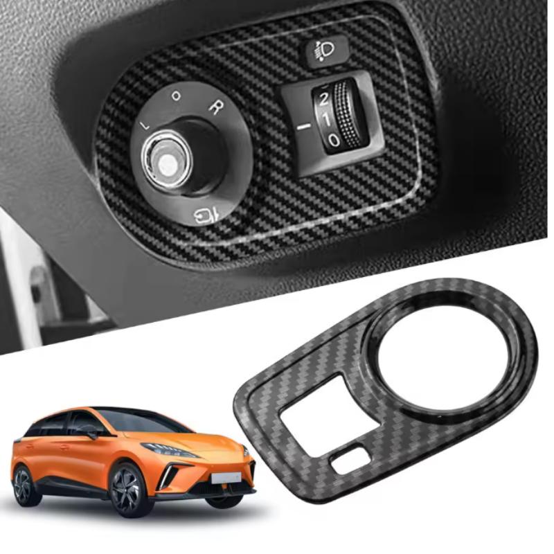 WAK1  LHD/RHD Car Window Control Lift Panel Cover Sticker Carbon Fiber 4pcs for MG4 MG 4 EV Mulan 2023- 2024 Acc.