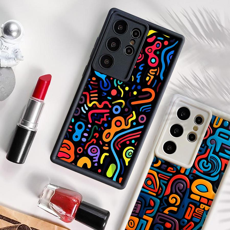 Phone Cover Case for Samsung Galaxy S26 Ultra S25 Edge S25 S24Ultra S23 FE S22 S20FE S24 Plus S21 Colorful Pattern