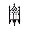 Gothic Style Floating Shelves Wooden Wall Hanging Decor Home Decor Wall Mounted Shelf  Indoor Use