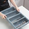 Plastic Silverware Holder with 4 Sections for Home Organization Four Compartments Kitchen Tool Organiser