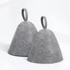 2Pcs Thickened Sauna Hat Felt Fabric Lightweight Cool Air Circulating Cap for Bathing Steaming Russian Sauna Room Accessories