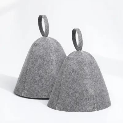2Pcs Thickened Sauna Hat Felt Fabric Lightweight Cool Air Circulating Cap for Bathing Steaming Russian Sauna Room Accessories