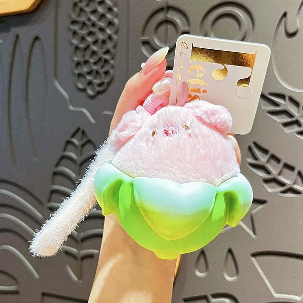 

PVC Banana Capybara Plush Keychain Soft Stuffed Animal Plush Key Chain Children Pig