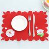 Christmas Decoration Tableware Placemat Kitchen Dinning Bowl Pad Mat Home Table Decor Accessories