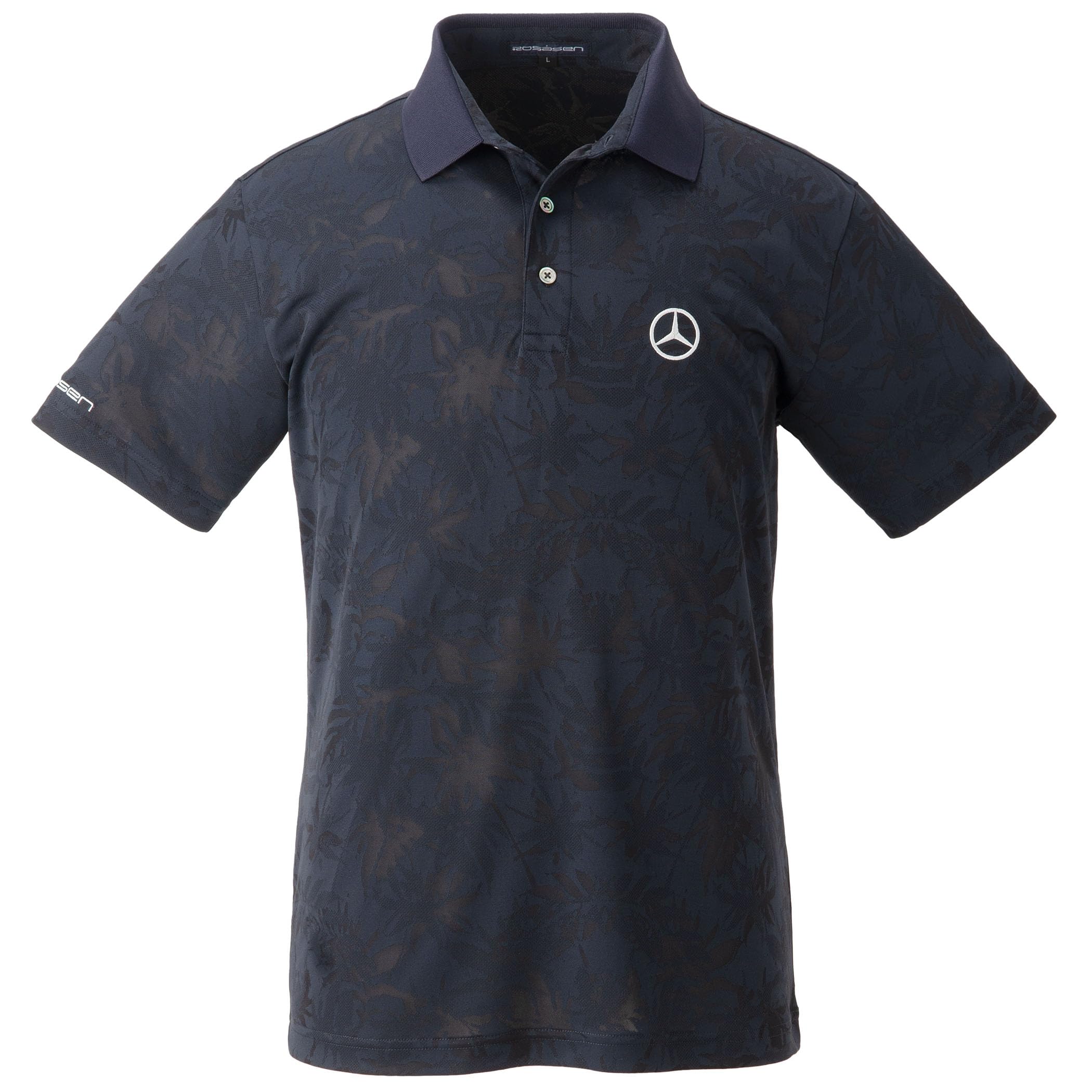 

Оригинальное поло с коротким рукавом из жаккардовой сетки x Rosasen, размер LL [Коллекция Mercedes-Benz] Рубашка Mercedes-Benz, темно-синий,