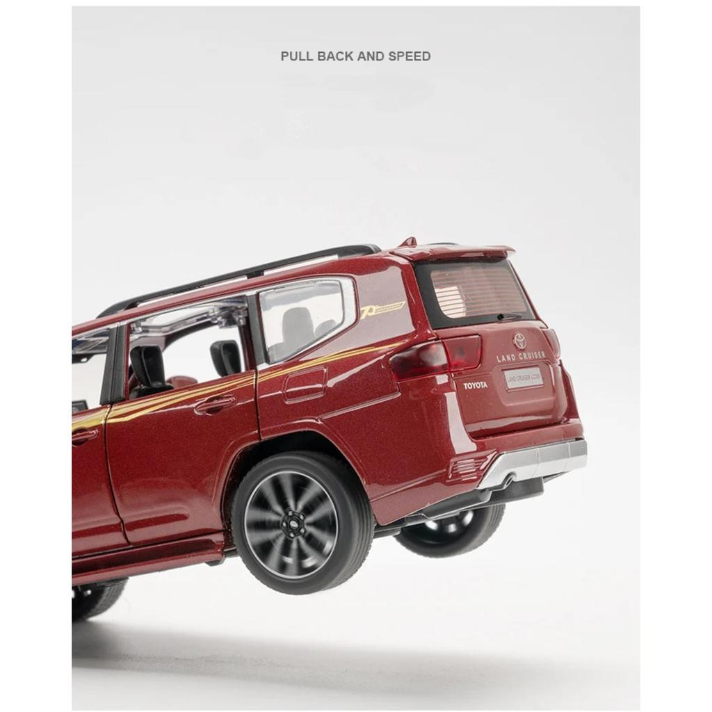 Modellino Auto in Lega 1/32 Toyota Land Cruiser LC300 ZX Prado SUV Metallo Diecast Veicoli Fuoristrada Modellino Auto Suono Luci Giocattoli per Bambini Regalo