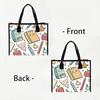 Kawaii School Pattern Tote Bag Casual Daily Shopping Handbag for Student
