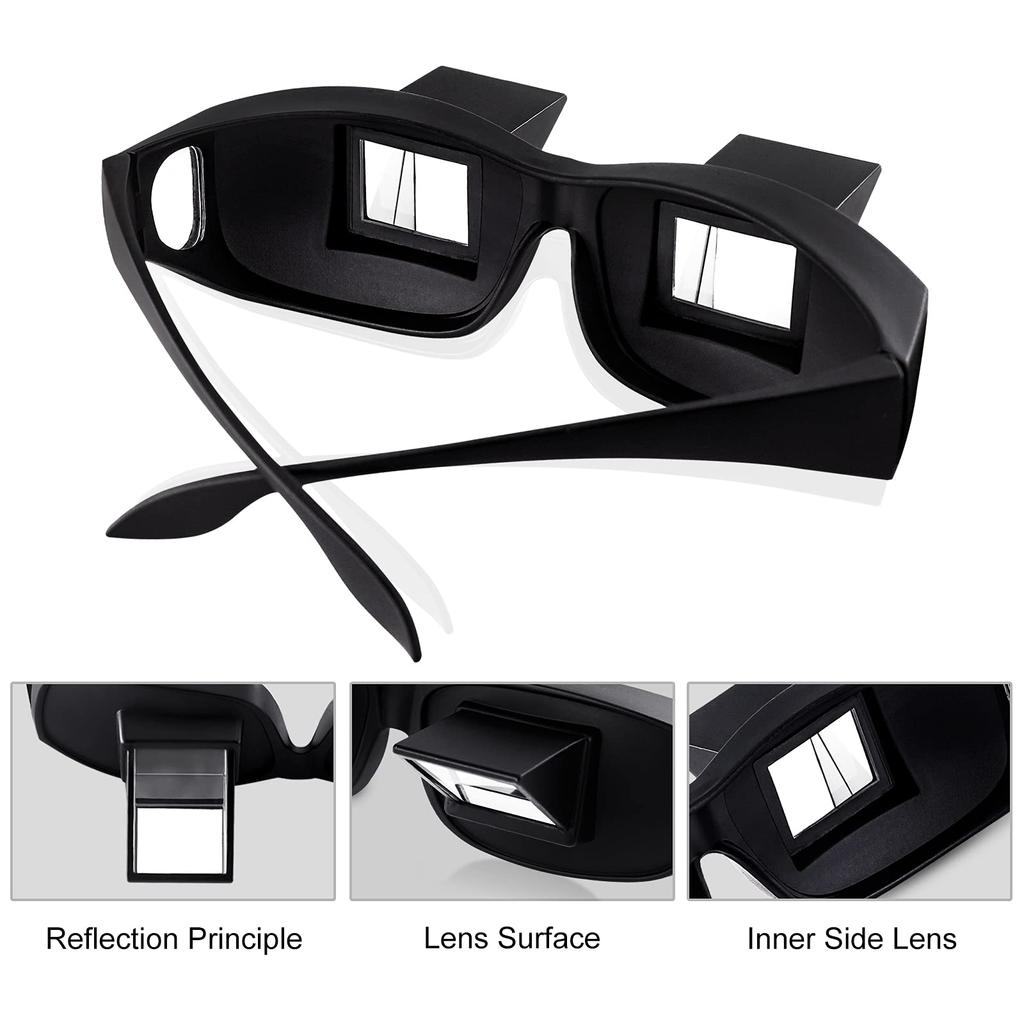 Lazy Eyeglasses Bed Prism Horizontal High Definition Eyewear Periscope Lie Down Eyeglasses for Reading and Watch TV in Bed