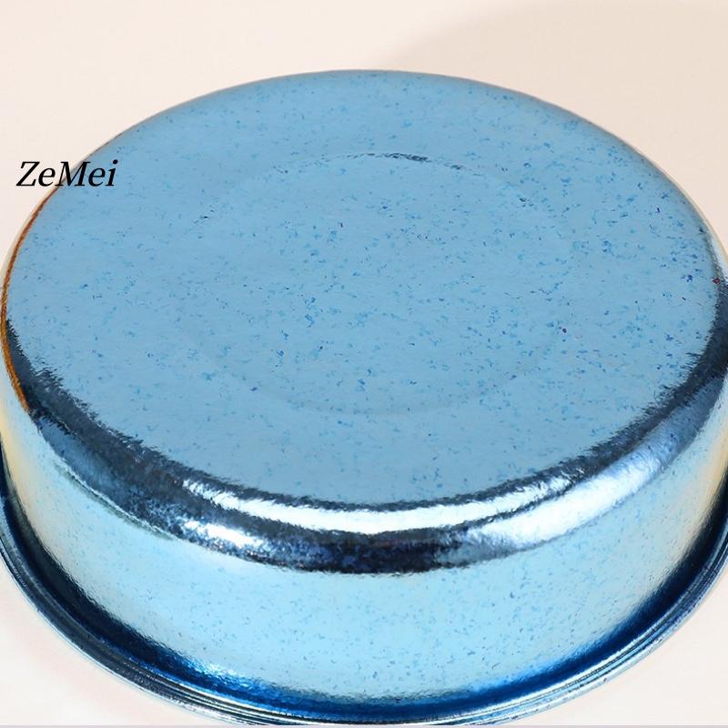 Pure Titanium Ice Flower Double-Layer Pasta Plate,Western Round Basin, Fruit Storage Plate for Home and Camping, Large Tableware
