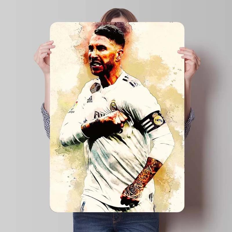 Sergio Ramos Metal Sign Sports Poster Room Decoration Man Cave Vintage Tinplate Sign Plaque for Wall Art Decoration Retro Home