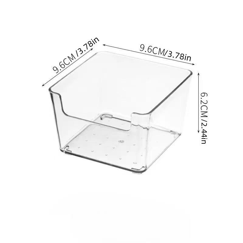 Clear Plastic Organizer Box: Portable Household Storage for Medicine & Small Items