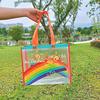 Regenbogen Clear PVC Tragetasche für Damen - Kleidung, Einkaufen, Souvenir, DIY, Festival, Kindergarten Geschenk