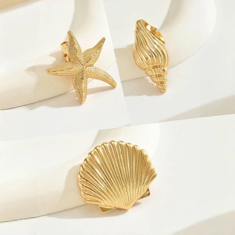 1/3Pcs Trendy Shell Starfish Hair Clips Y2K Vacation Style Hairpins Women Girls Metal Side Bangs Clips Hair Accessories Gifts