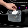 Rhinestone Car Trash Can - Flip-Top Hanging Interior Storage Bin