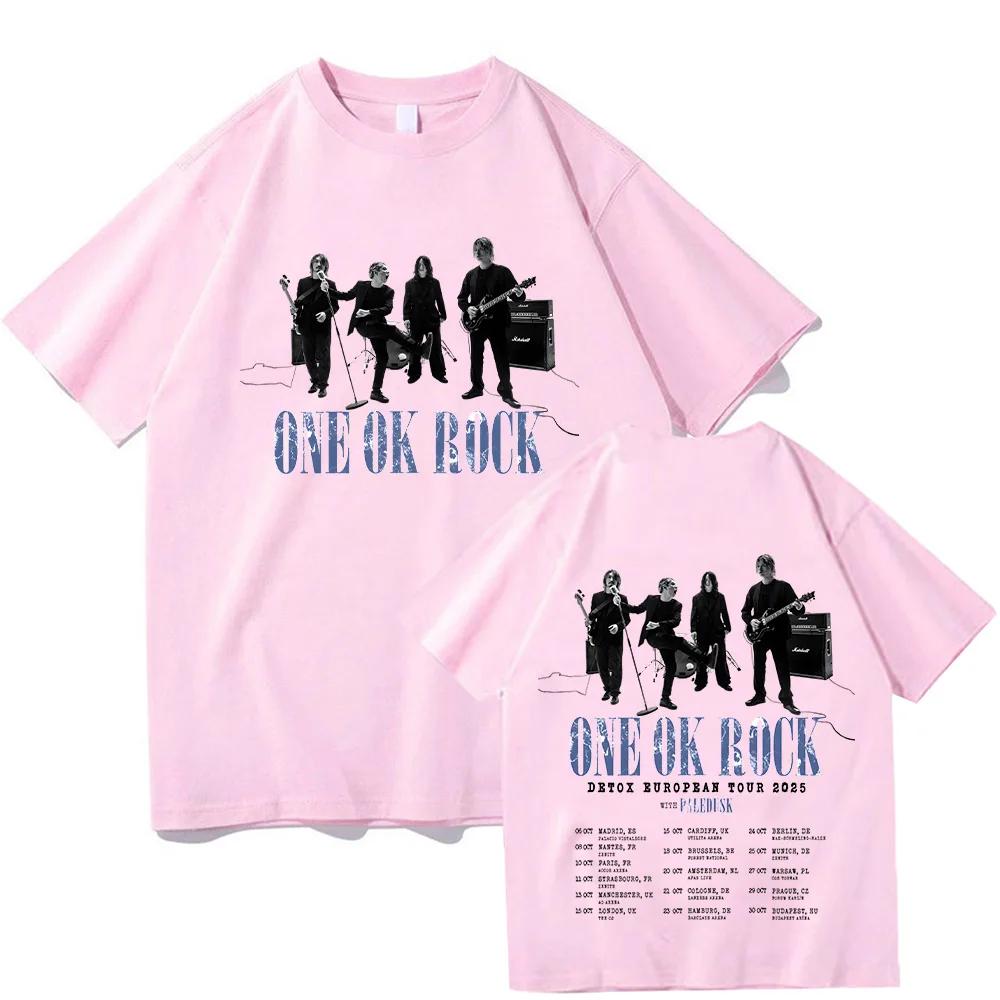 2026 Detox Europban ONE OK ROCK  Tour Summer Extralarge Hip Hop Harajuku YK22026 Summer Pure Cotton 100 Printed Loose Tshirt