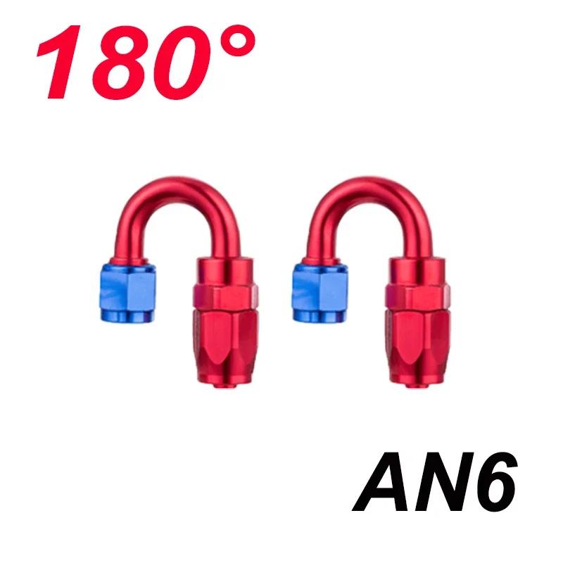 2X 4AN 6AN 8AN 10AN 12AN Straight 45 90 180 Degree Swivel Hose End Fittings Adapter For CPE Oil Fuel Gas Hose NPT Plug Aluminum