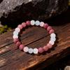 Festive Gifts Pink Purple White Stone Beaded Bracelet Gentle Fashion Jewelry For Women Daily Wear Gift