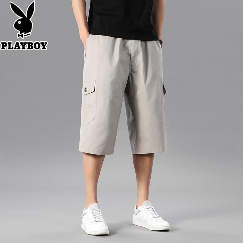 PLAYBOY Men s Plus Size Cotton Cargo Capri Pants XL