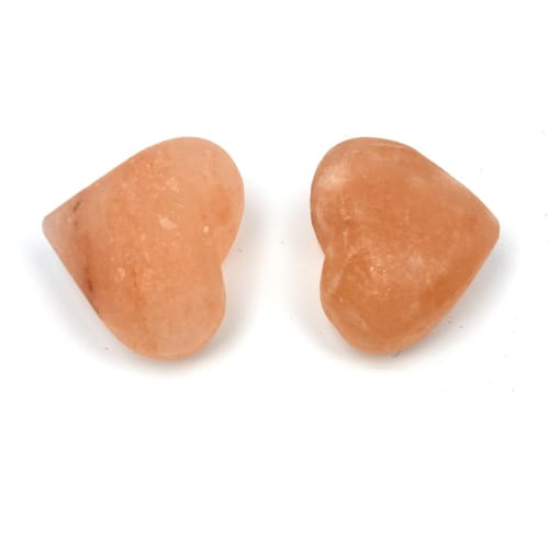 Windfulogo 2-Piece Heart-Shaped Himalayan Salt Massage Stone Cold Rock Kit for Facial Spa